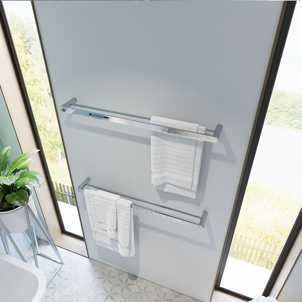 Fienza Empire Slim Double Towel Rail 600mm Chrome