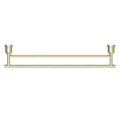 York Double Towel Rail 600mm Aged Brass