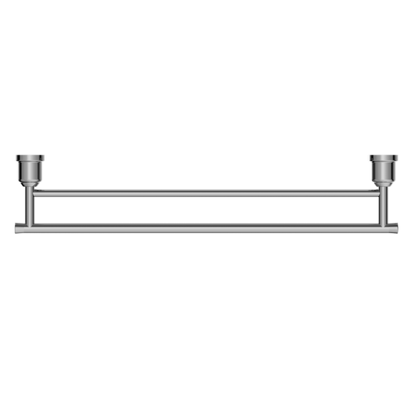 Nero York Double Towel Rail 600mm Chrome