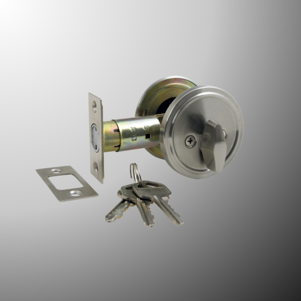 Zanda Jura Deadbolt Single Cylinder (Keyed Different) Brushed Nickel