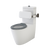 Caroma Care 800 Cleanflush Wall Faced with Backrest and Pedigree II Care Single Flap Seat with GermGard Anthracite Grey