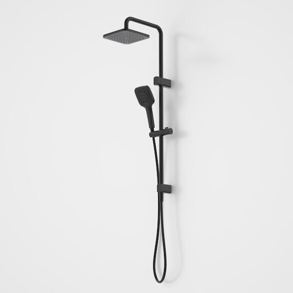 Caroma Luna System Overhead Shower On Rail Black