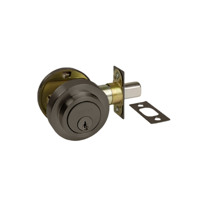 Zanda Round Slimline Deadbolt Graphite Nickel