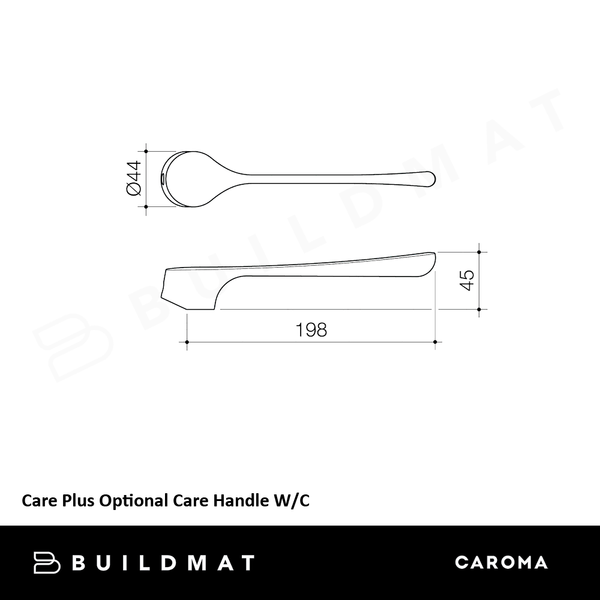 Caroma Care Plus Optional Care Handle W/C Chrome