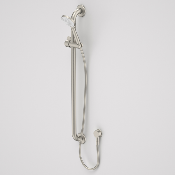 Caroma Care Support Shower Set 900mm Rail Brushed Nickel