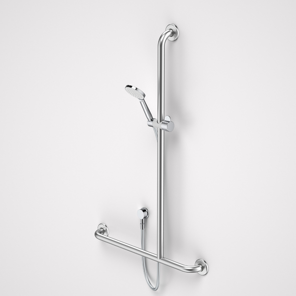 Caroma Care Support Accessible Shower Set with Inverted T Rail RH Chrome