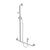 Caroma Care Support Shower Set with Inverted T Rail Left Hand Side Chrome
