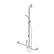 Caroma Care Support Accessible Shower Set with Inverted T Rail Right Hand Side Chrome
