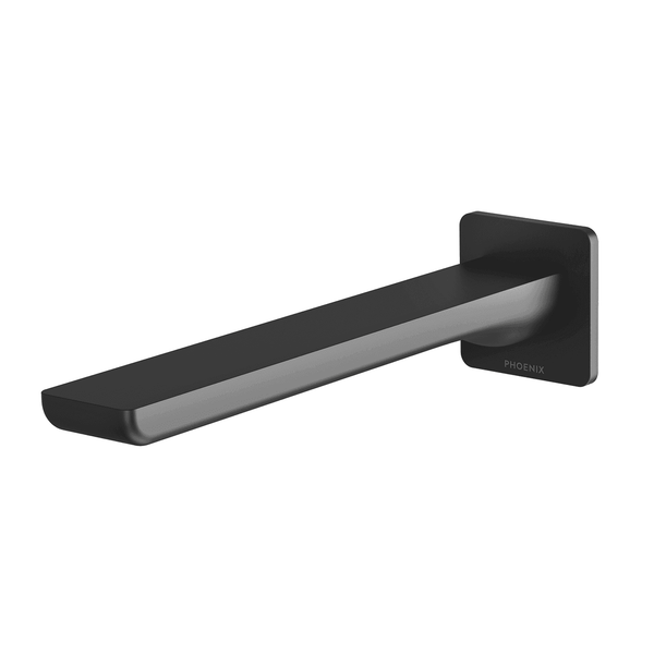 Phoenix Gloss MKII Wall Basin / Bath Outlet 200mm Matte Black