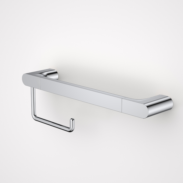 Caroma Urbane II Universal Rail 400mm Toilet Roll Holder Set Chrome