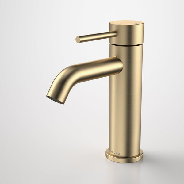 Caroma Liano II Basin Mixer Brushed Brass CLEARANCE