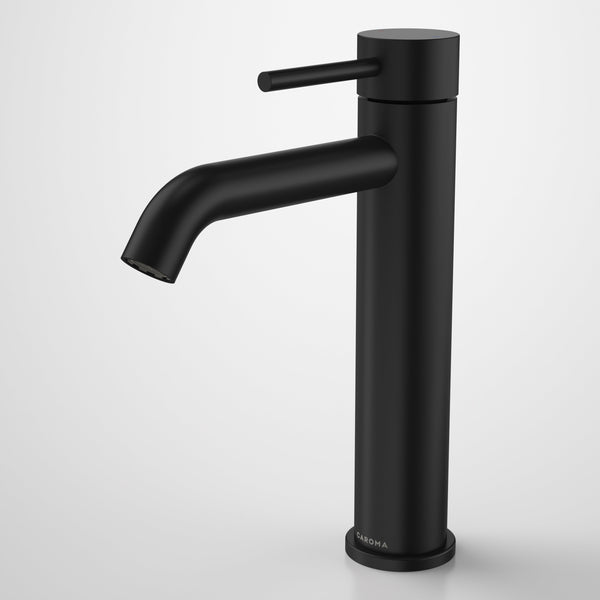 Caroma Liano II Mid Tower Basin Mixer Matte Black Lead Free
