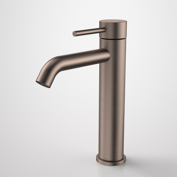 Caroma Liano II Mid Tower Basin Mixer Brushed Bronze Lead Free