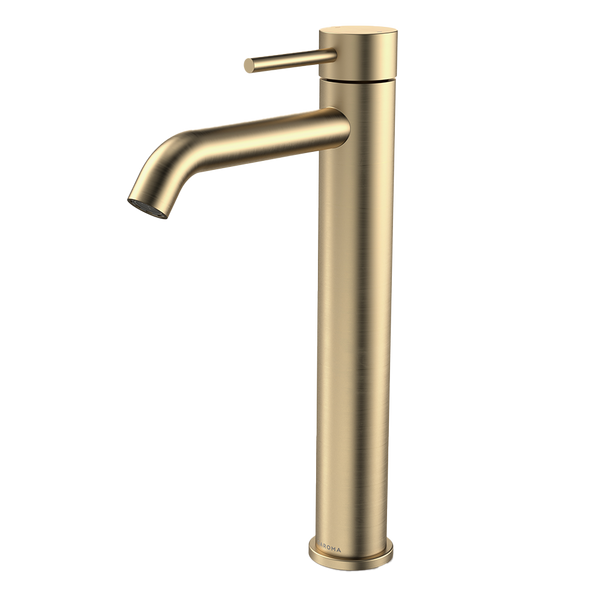 Caroma Liano II Lead Free Tower Basin Mixer Brushed Brass
