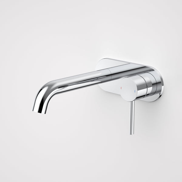 Caroma Liano II 175mm Wall Basin/Bath Mixer and Outlet Rounded Plate Chrome Lead Free