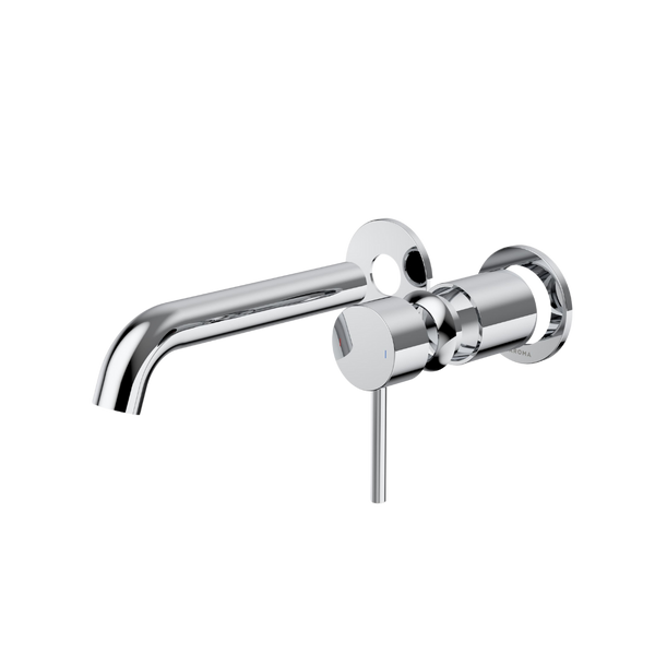 Caroma Liano II 175mm Wall Basin/Bath Mixer (Trim Kit Only) Round Cover Plates Chrome Lead Free