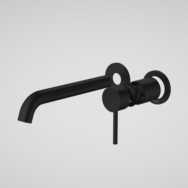 Caroma Liano II 210mm Wall Basin/Bath Mixer (Trim Kit Only) Lead Free Matte Black