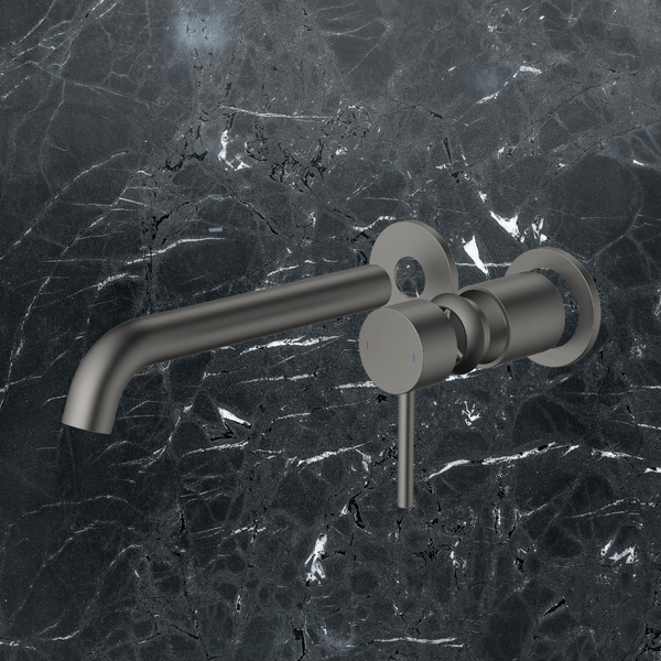 Caroma Liano II 210mm Wall Basin/Bath Mixer and Outlet (Trim Kit Only) Gunmetal Lead Free