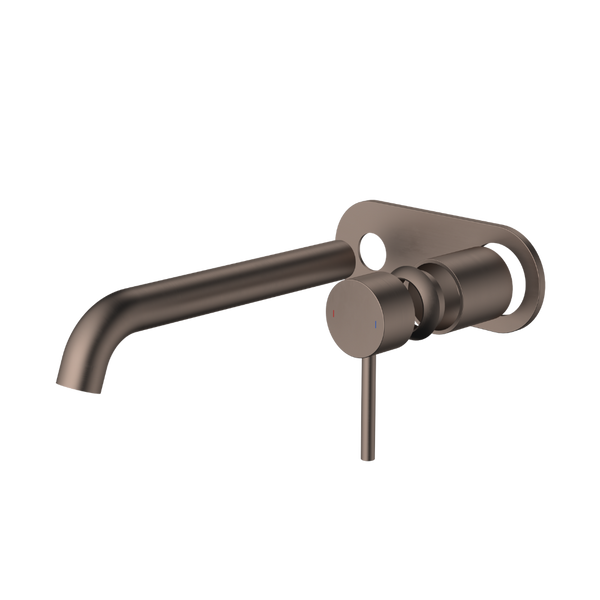 Caroma Liano II 210mm Wall Basin/Bath Mixer Rounded Cover Plate (Trim Kit Only) Brushed Bronze Lead Free