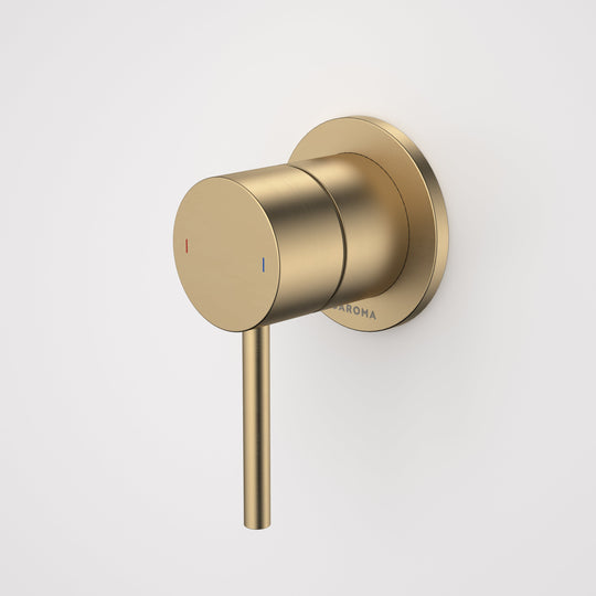 Liano II Bath Shower Mixer Round Cover Plate Brushed Brass