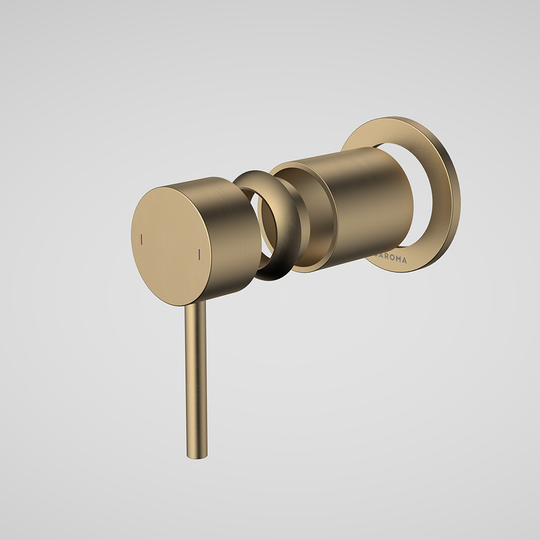 Liano II Bath/Shower Round Wall Mixer (Trim Kit Only) Brushed Brass