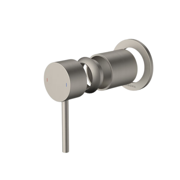 Caroma Liano II Bath / Shower Trim Kit Round Brushed Nickel