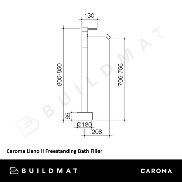 Caroma Liano II Freestanding Bath Filler Brushed Bronze