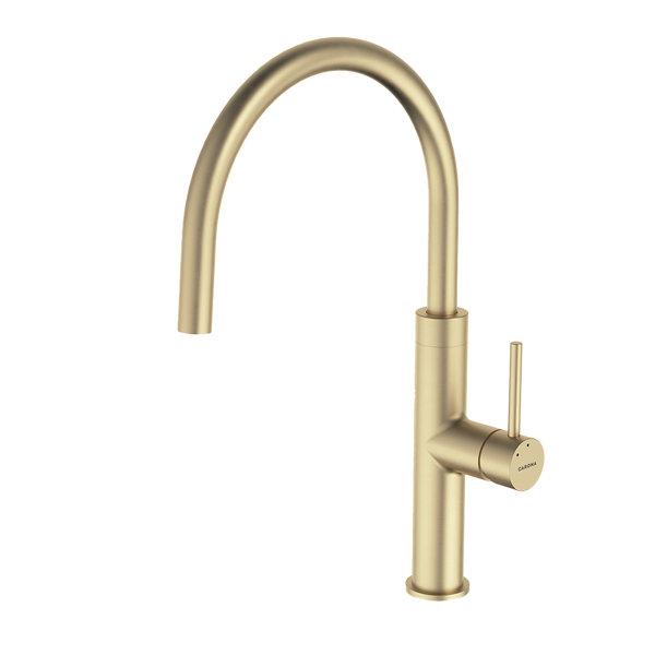 Caroma Liano II Sink Mixer Brushed Brass Lead Free