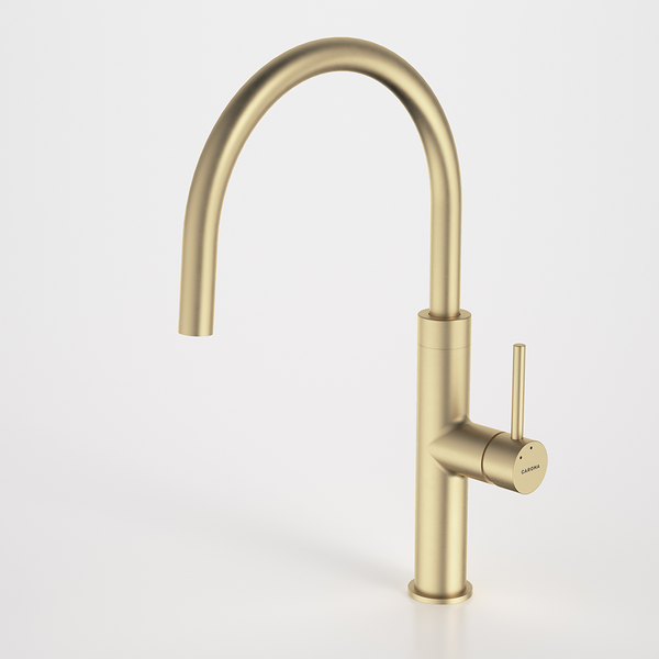 Caroma Liano II Sink Mixer Brushed Brass Lead Free