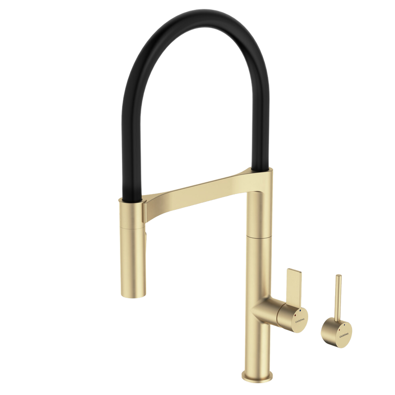Liano II Pull Down Sink Mixer with Spray Brushed Brass