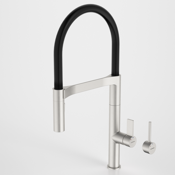 Caroma Liano II (Vogue) Pull Down Sink Mixer with Spray Brushed Nickel