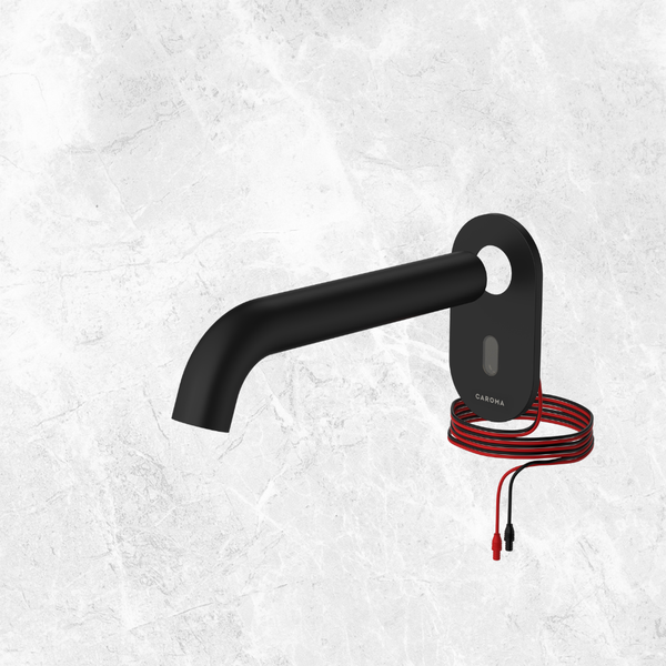 Caroma Liano II Sensor 175mm Wall Outlet (Trim Kit Only) Black Lead Free
