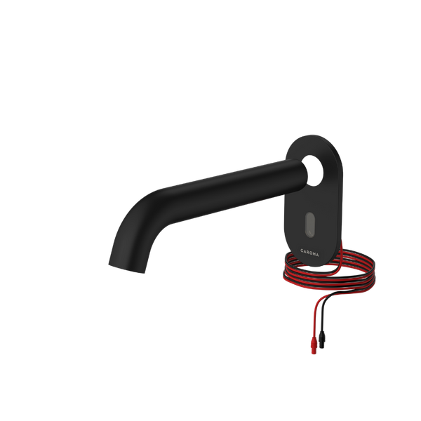 Caroma Liano II Sensor 175mm Wall Outlet (Trim Kit Only) Black Lead Free