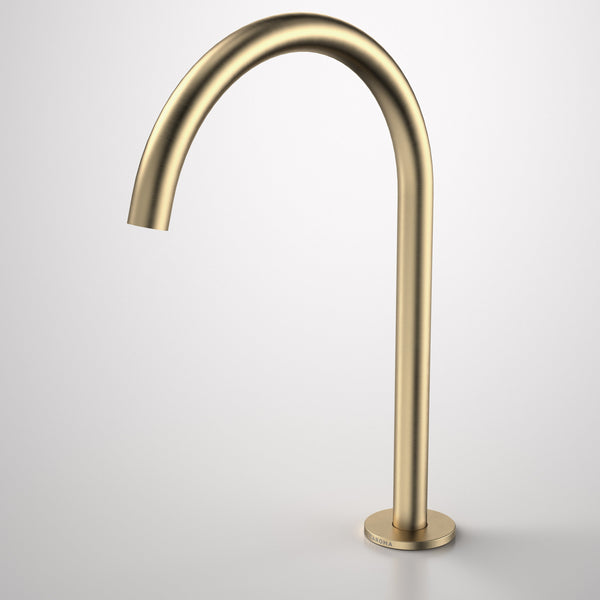 Caroma Liano II Hob Swivel Outlet 200mm Brushed Brass