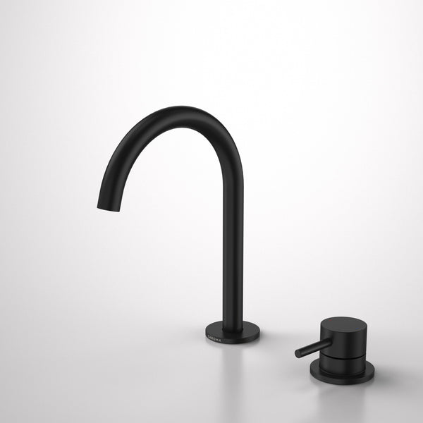 Caroma Liano II Hob Basin Mixer Set 160mm Matte Black