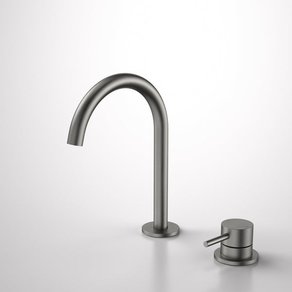 Caroma Liano II Hob Basin Mixer Set 160mm Gunmetal