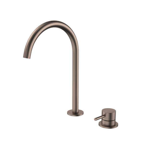 Caroma Liano II Hob Basin/Sink Mixer Set 200mm Brushed Bronze