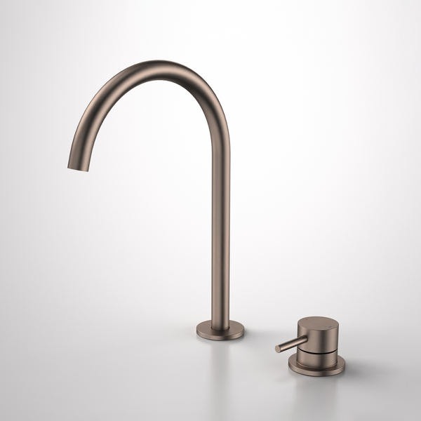 Caroma Liano II Hob Basin/Sink Mixer Set 200mm Brushed Bronze