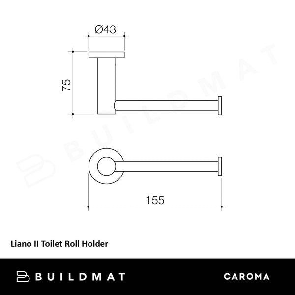 Caroma Liano II Toilet Roll Holder Brushed Nickel