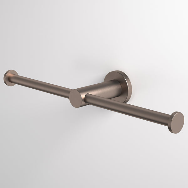 Caroma Liano II Double Toilet Roll Holder Brushed Bronze