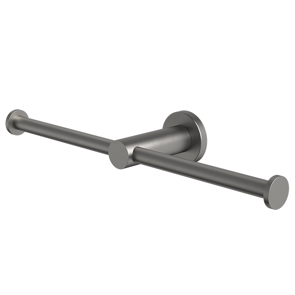 Caroma Liano II Double Toilet Roll Holder Gunmetal