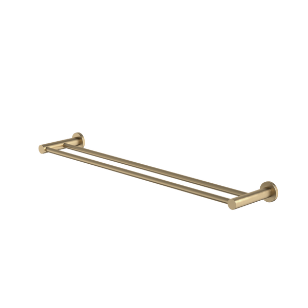 Caroma Liano II Double Towel Rail 640mm Brushed Brass