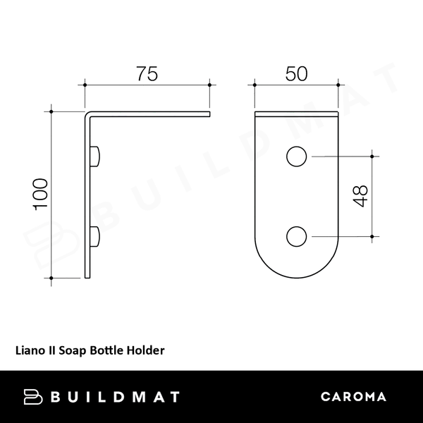Caroma Liano II Soap Bottle Holder Gunmetal