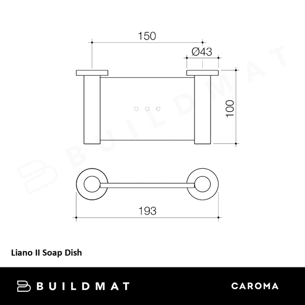 Caroma Liano II Soap Dish Brushed Brass