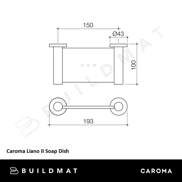 Caroma Liano II Soap Dish Brushed Nickel