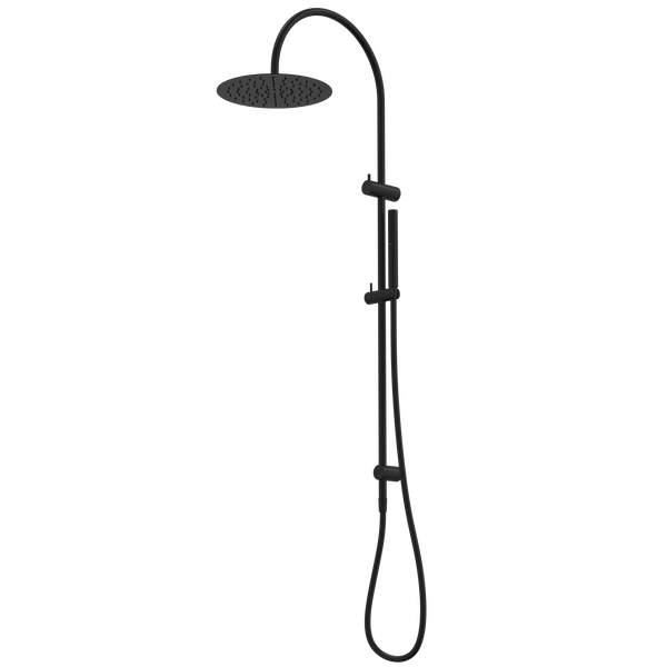 Caroma Liano II Rail Shower with Overhead Black