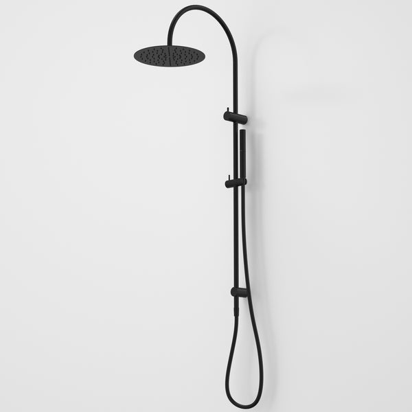 Caroma Liano II Rail Shower with Overhead Black