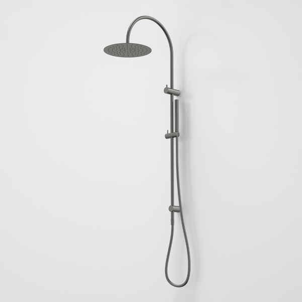 Caroma Liano II Rail Shower with Overhead Gunmetal