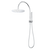 Caroma Liano II Compact Twin Shower with Overhead Chrome