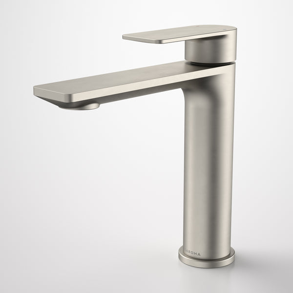 Caroma Urbane II Mid Tower Basin Mixer Brushed Nickel Lead Free